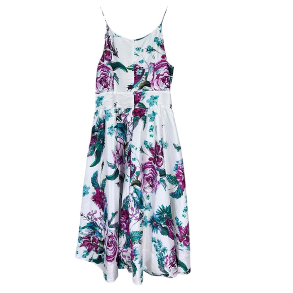Eshakti Satin Floral Spaghetti Strap Lined Dress Size XL Party Wedding Cottage - Picture 7 of 9